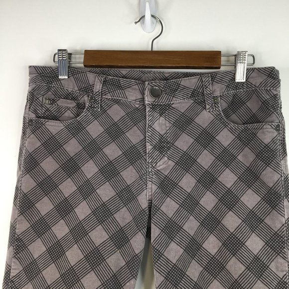 Kut From The Kloth Checker Print  Corduroy Pants Size 12 - Picture 3 of 7